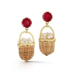 Chefanie Baskets of Pearls| Earrings|Baskets