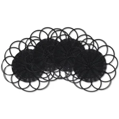 Chefanie Black Banded Chargers (4)| Placemats