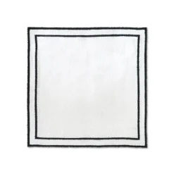 Chefanie Black Trim Cocktail Napkins (4)| Cocktail Napkins