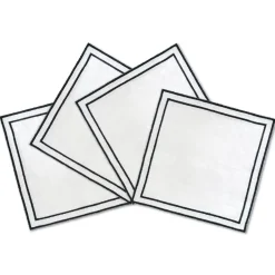 Chefanie Black Trim Cocktail Napkins (4)| Cocktail Napkins