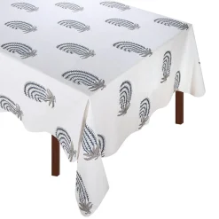 Chefanie Blue Grey Buteh Tablecloth| Tablecloths
