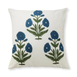 Chefanie Blue Poppy Pillowcase| Furniture