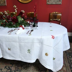 Chefanie Botanical Christmas Tablecloth| Tablecloths