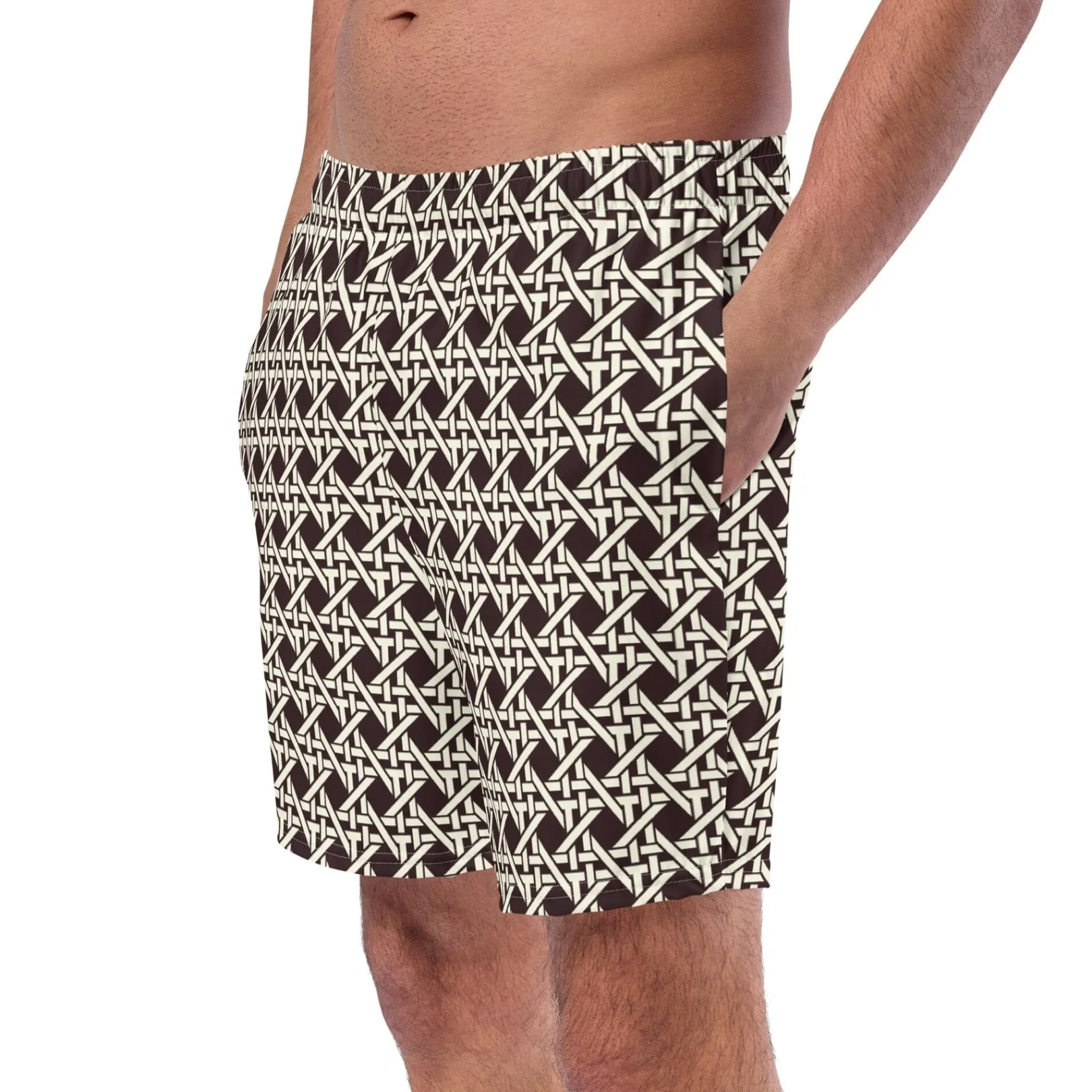 Chefanie Brown Cane Swim Trunks| Garments