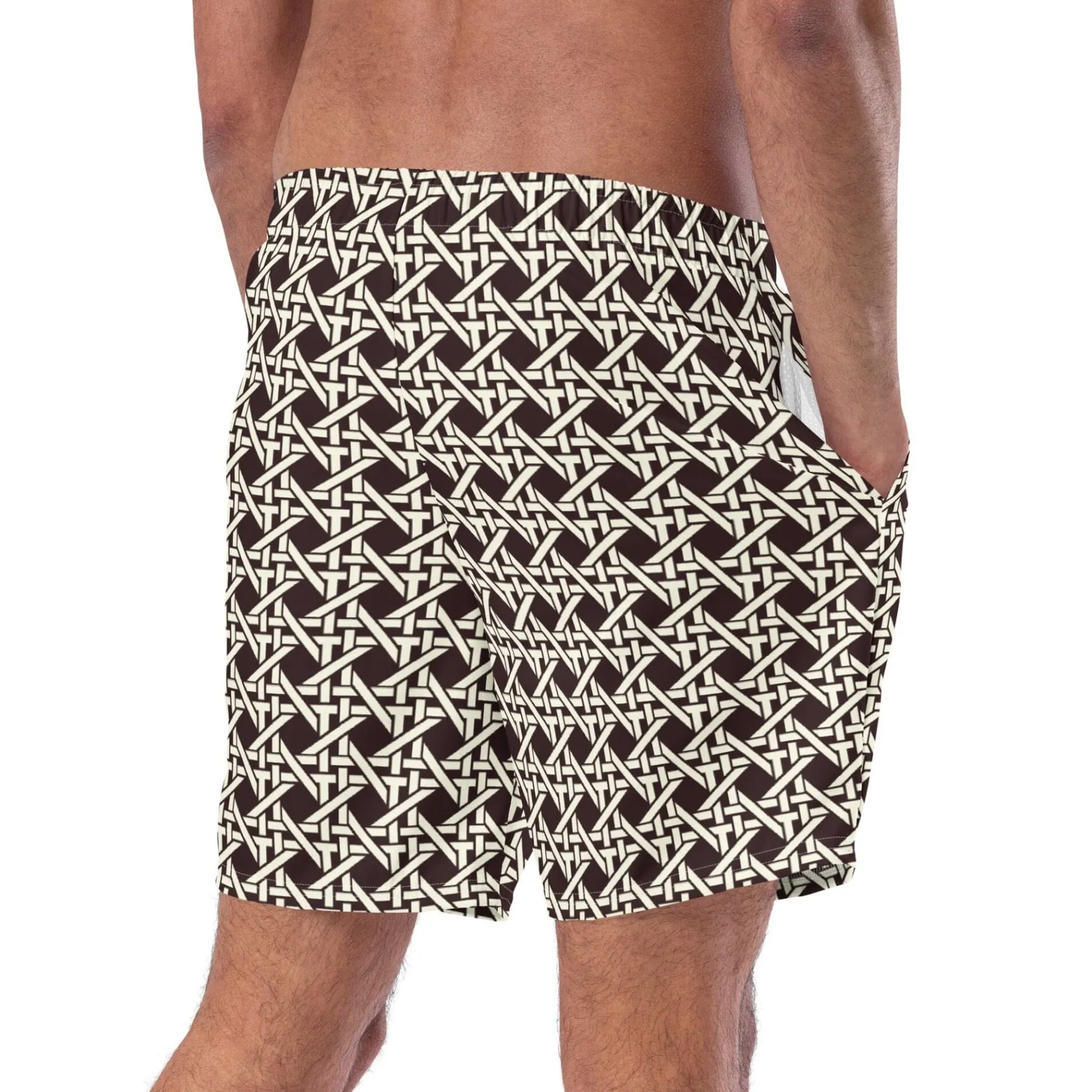 Chefanie Brown Cane Swim Trunks| Garments