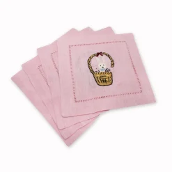 Chefanie Bunny Basket Cocktail Napkins (4)| Cocktail Napkins