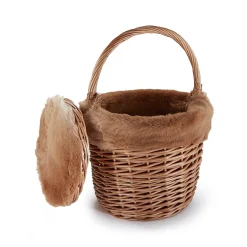 Chefanie Camel Shearling Basket| Baskets