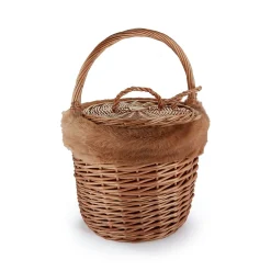 Chefanie Camel Shearling Basket| Baskets