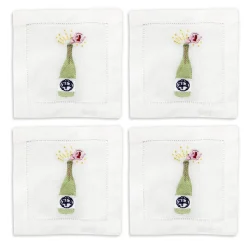 Chefanie Champagne Girl Cocktail Napkins (4)| Cocktail Napkins