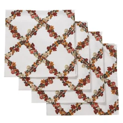 Chefanie Christmas Flower Napkins (4)| Dinner Napkins