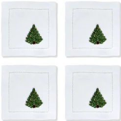Chefanie Christmas Tree Cocktail Napkins (4)| Cocktail Napkins