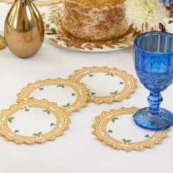 Chefanie Circle Danica Cocktail Napkins (4)| Cocktail Napkins