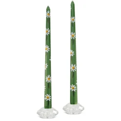 Chefanie Crazy Daisy Patterned Tapers (2)| Candles