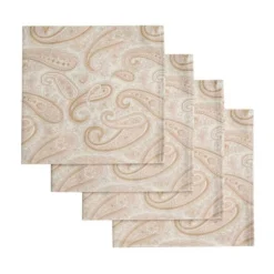 Chefanie Creamy Paisley Napkins (4)| Dinner Napkins
