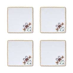 Chefanie Crossed Rackets Coasters (4)| Cocktail Napkins