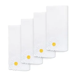 Chefanie Daisy Linen Dinner Napkins (4)| Dinner Napkins