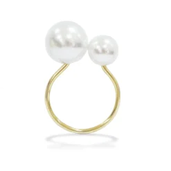 Chefanie Double Pearl Napkin Rings (4)| Napkin Rings
