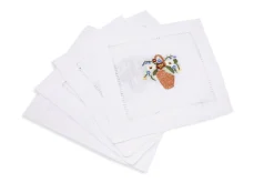 Chefanie Flower Basket Cocktail Napkins (4)| Cocktail Napkins