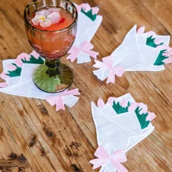 Chefanie Flower Bouquet Cocktail Napkins (4)| Cocktail Napkins