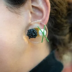Chefanie Glass Blini Earrings| Earrings