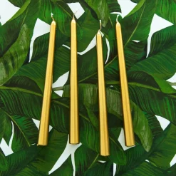 Chefanie Gold Tapers (4)| Candles