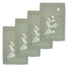 Chefanie Green Chinoiserie Cocktail Napkins (4)| Cocktail Napkins