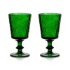 Chefanie Green Embossed Stem Glasses (4)| Glassware
