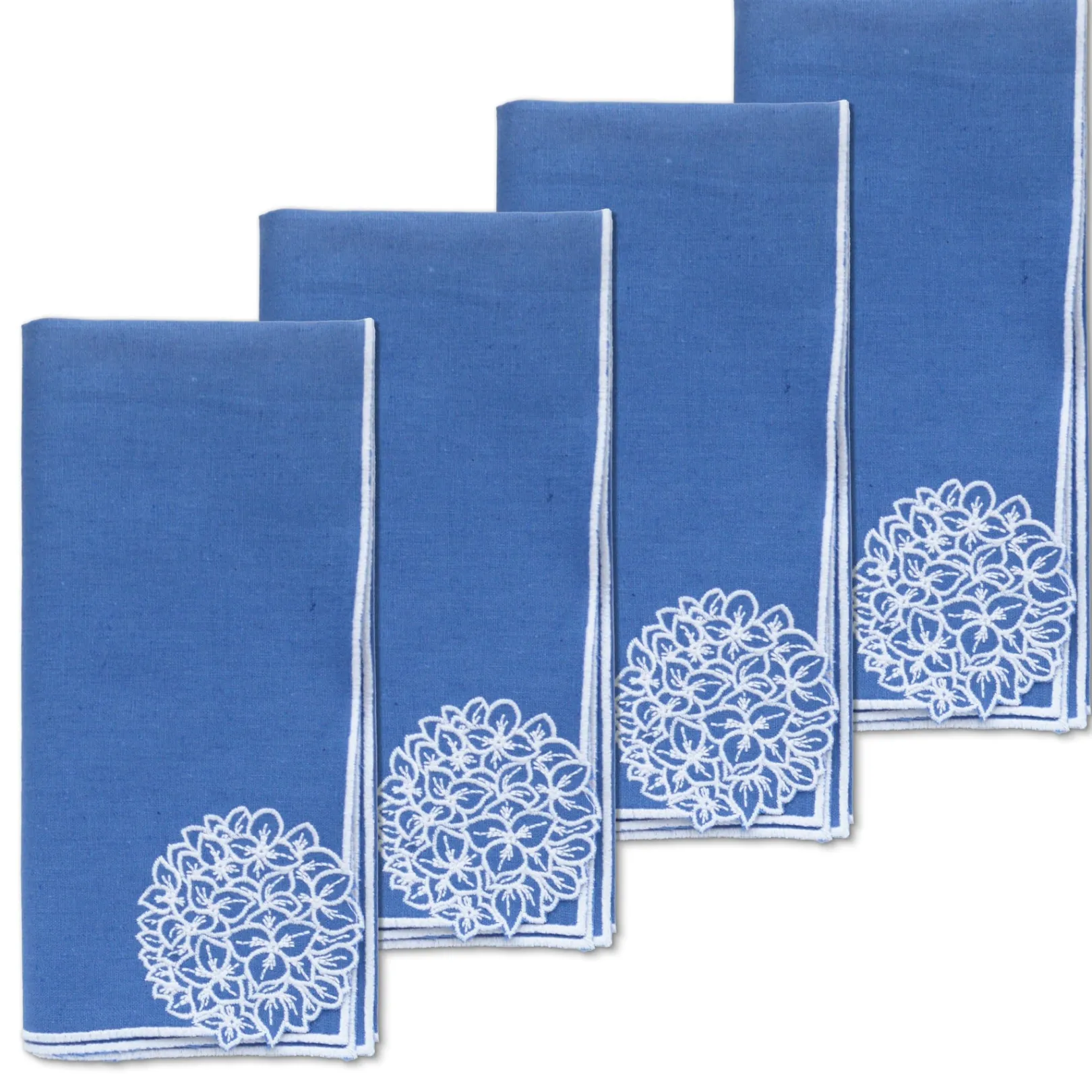 Chefanie Hydrangea Linen Dinner Napkins (4)| Dinner Napkins