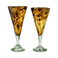 Chefanie Leopard Flutes (2)| Glassware