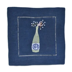 Chefanie Midnight Champagne Girl Cocktail Napkins (4)| Cocktail Napkins