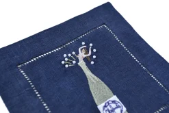 Chefanie Midnight Champagne Girl Cocktail Napkins (4)| Cocktail Napkins