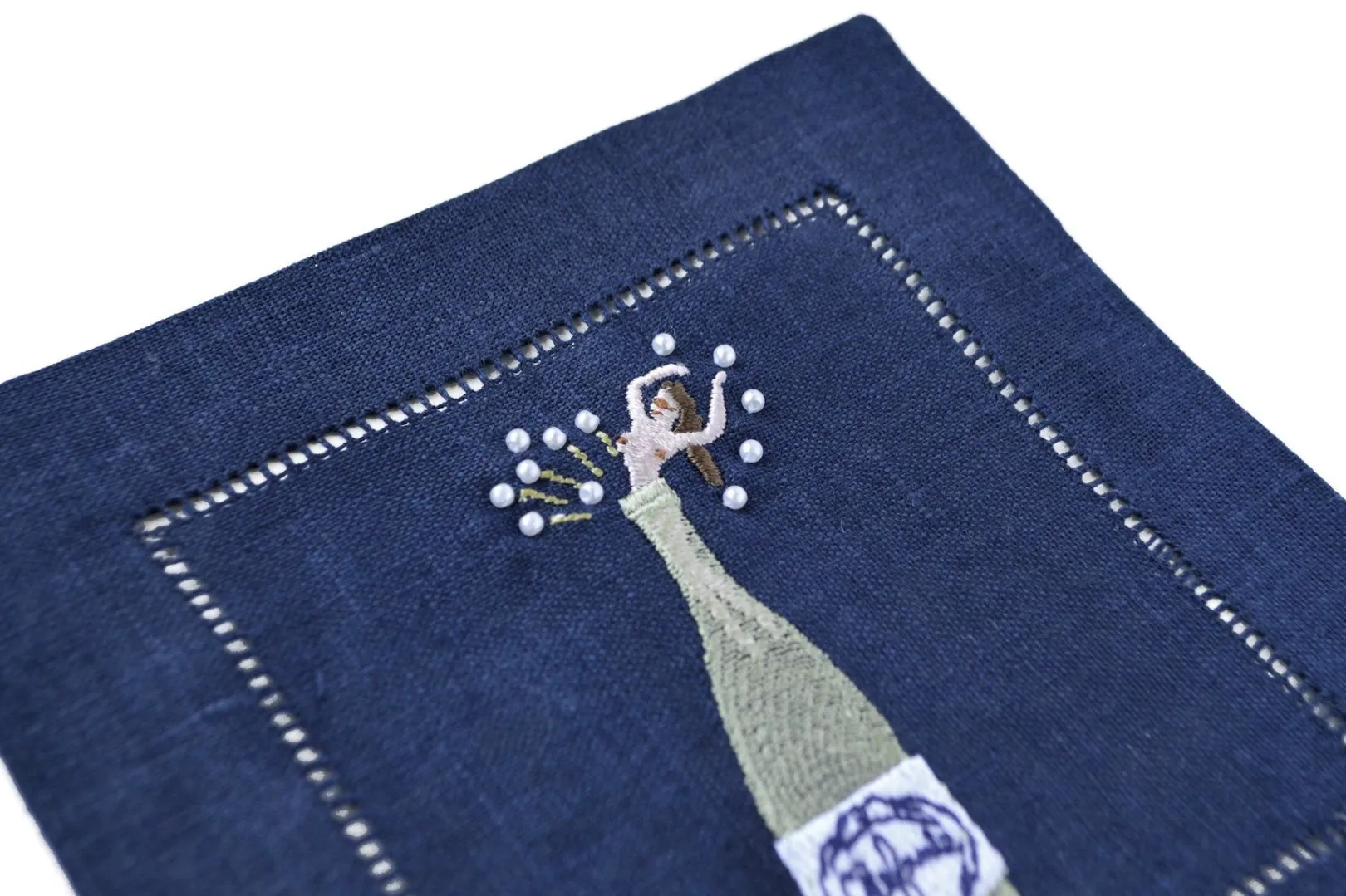 Chefanie Midnight Champagne Girl Cocktail Napkins (4)| Cocktail Napkins