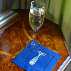 Chefanie Midnight Champagne Girl Cocktail Napkins (4)| Cocktail Napkins