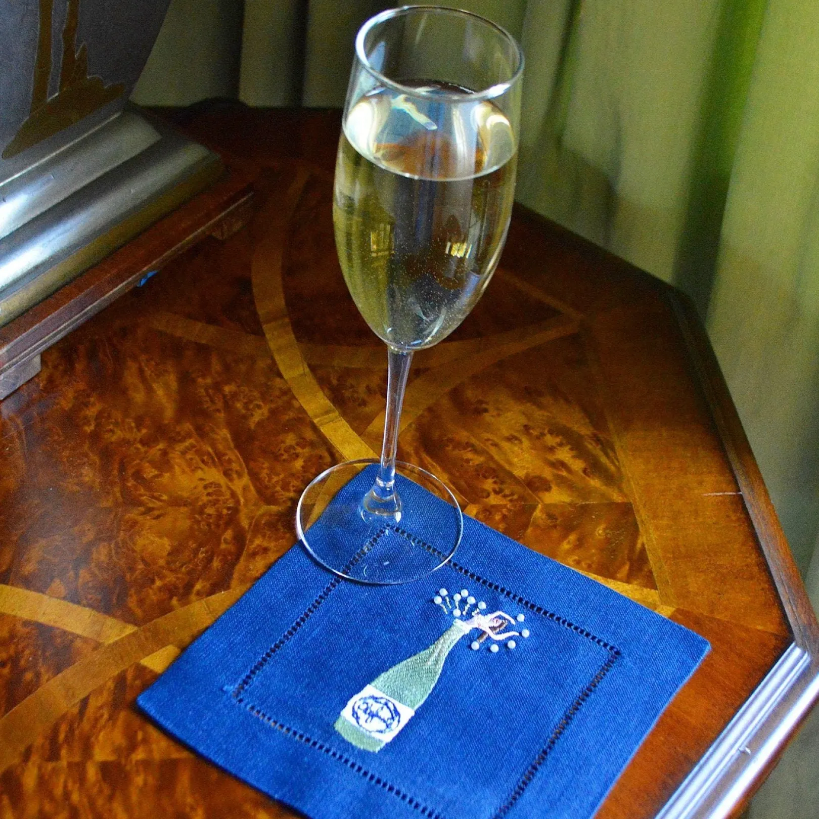 Chefanie Midnight Champagne Girl Cocktail Napkins (4)| Cocktail Napkins