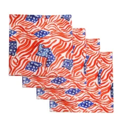 Chefanie New American Flag Napkins (4)| Dinner Napkins