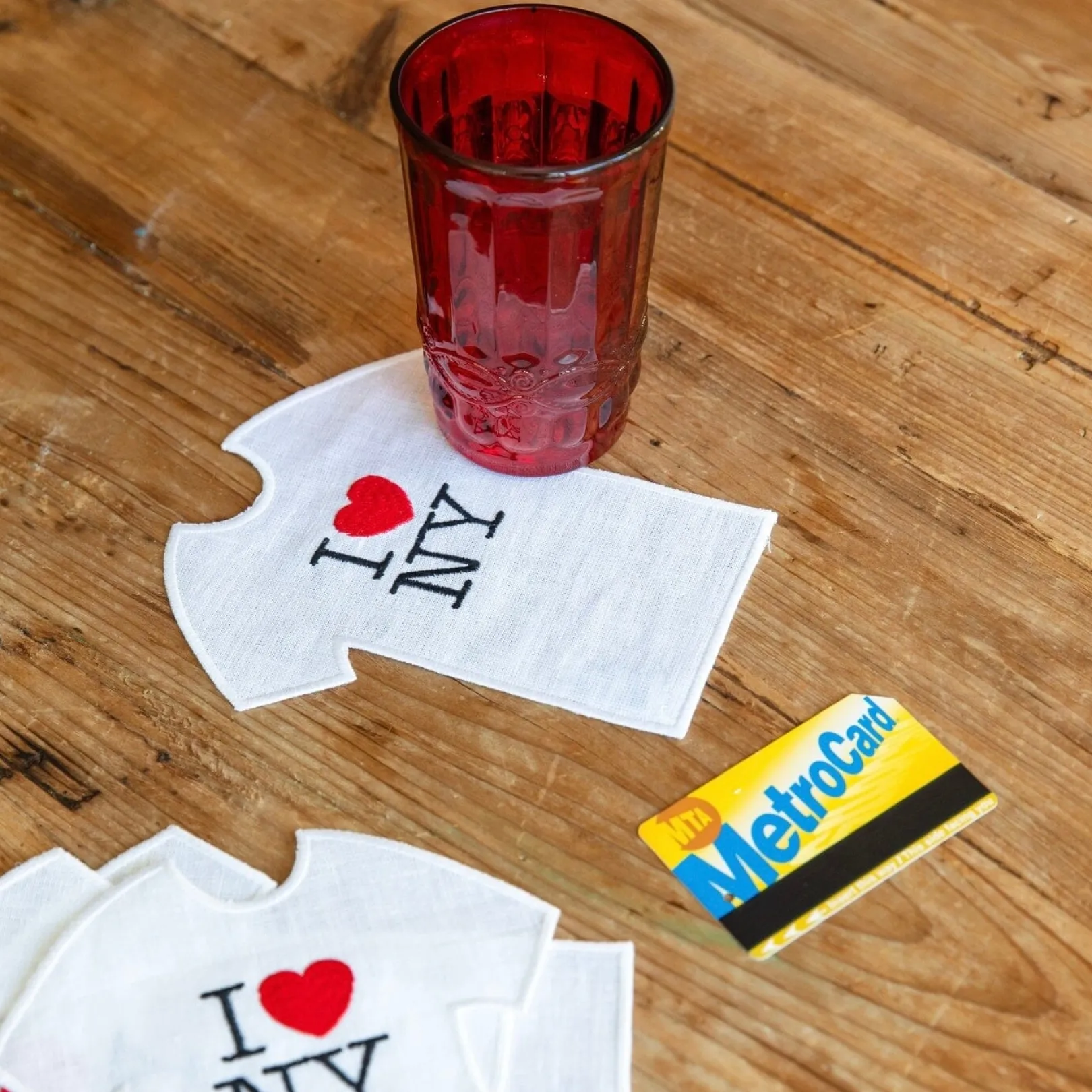 Chefanie NY T-Shirt Cocktail Napkins (4)| Cocktail Napkins