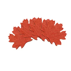 Chefanie Orange Leaf Cocktail Napkins (4)| Cocktail Napkins