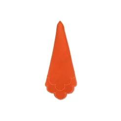 Chefanie Orange Scalloped Dinner Napkins (4)| Dinner Napkins