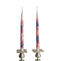 Chefanie Painted Flag Tapers (2)| Candles
