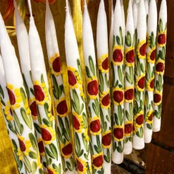 Chefanie Painted Sunflower Tapers (2)| Candles