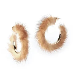 Chefanie Pastel Fur Hoops| Earrings