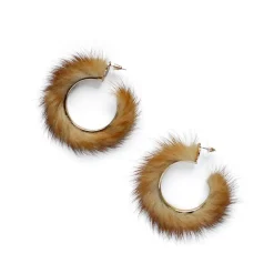 Chefanie Pastel Fur Hoops| Earrings