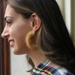 Chefanie Pastel Fur Hoops| Earrings