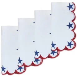 Chefanie Patriot Star Dinner Napkins (4)| Dinner Napkins