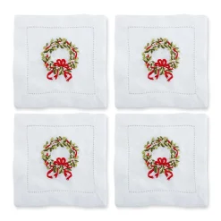 Chefanie Pearl Wreath Cocktail Napkins (4)| Cocktail Napkins