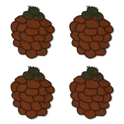 Chefanie Pinecone Cocktail Napkins (4)| Cocktail Napkins