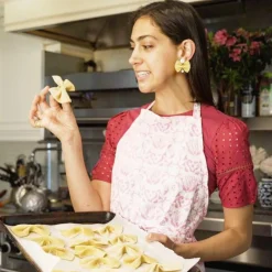 Chefanie Pink & White Apron| Aprons