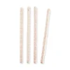 Chefanie Pink & White Ceramic Straws (4)| Straws