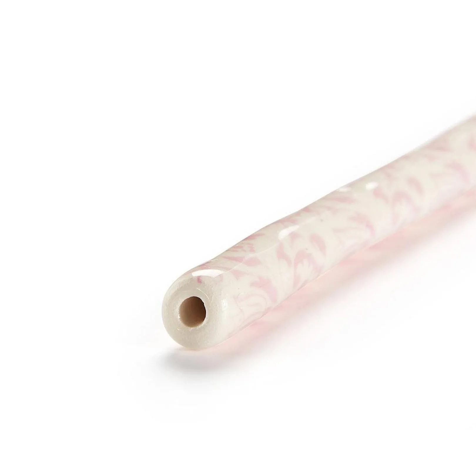Chefanie Pink & White Ceramic Straws (4)| Straws
