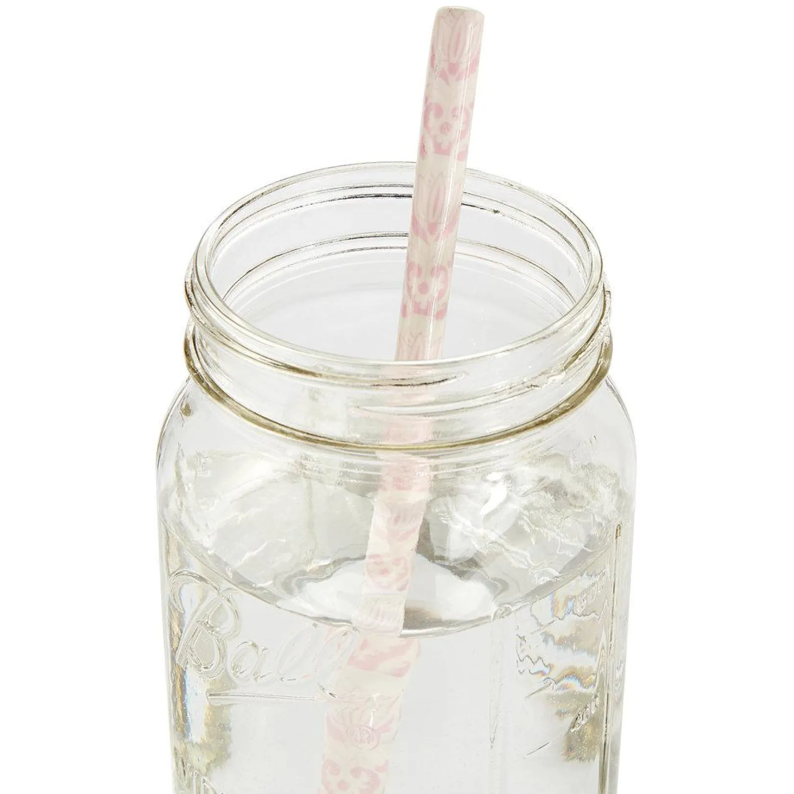 Chefanie Pink & White Ceramic Straws (4)| Straws